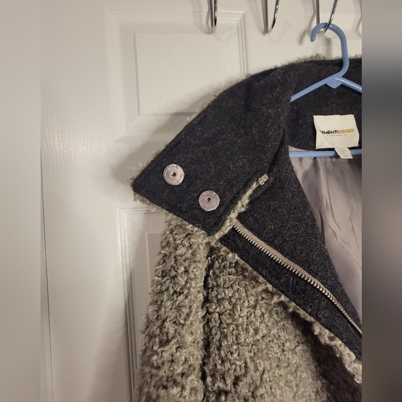 Clements Ribeiro Teddy Knit Wool Blend Grey and Black Jacket - Picture 6 of 16